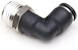 CEKER 1/2 Tubing x 1/8" Npt Male Thread Elbow 90 Degree Push to Connect Fittings Air Fittings Pneumatic Quick Connect Fitting Airlines Push In Connectors Tube Fittings 10Packs