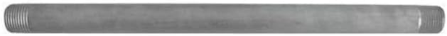 1/8" x 12" 316 Stainless Steel Schedule 80 Nipple TBE Seamless