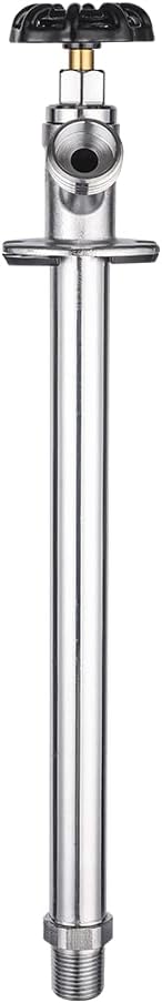 EFIELD 8-Inch Long Frost Free Sillcock 1/2 inch Mip x 3/4 inch Hose Bibb, Brass, Chrome Plated Brass Body,(SILLCOCK013)