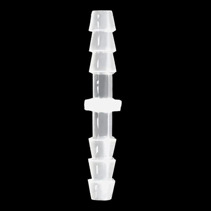 Plastic Hose Barb Fitting 3/16" x 3/16" Pipe Connectors Joint Splicer Mender Adapter Union for Aquarium Household Adapters Fuel Gas Liquid Air (Pack of 5)