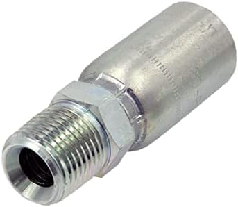 MP-16-16 | 1" Hose x 1" NPTF Male Pipe Thread Hydraulic Hose End Crimp Fitting