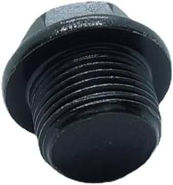M20X1.5 Plug Metric Male Thread Hex Head Pipe Plug with Flange Black Carbon Steel Fitting for Terminate Pipe Ends 2 pcs
