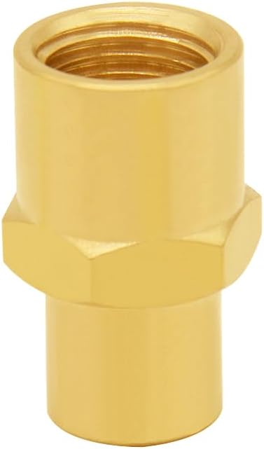 3PCS Brass Reducer Adapter, 1/8" NPT Female to 1/4" NPT Female Thread, Hex Reducing Pipe Fitting Coupler Nipple Connector for Water/Oil/Gas