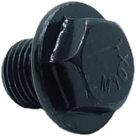 1 Piece M10X1 Metric Male Thread Hex Head Plug with Flange Black Carbon Steel Socket Pipe Fitting for Terminate Pipe Ends ﻿