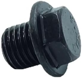 1 Piece M12X1.5 Metric Male Thread Hex Head Plug with Flange Black Carbon Steel Socket Pipe Fitting for Terminate Pipe Ends