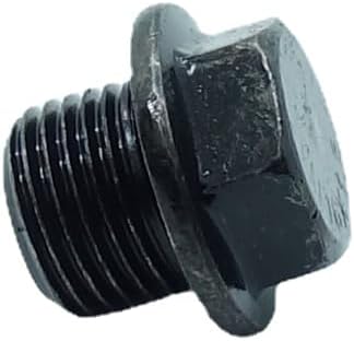 M16X1.5 Plug Metric Male Thread Hex Head Pipe Plug with Flange Black Carbon Steel Fitting for Terminate Pipe Ends 2 Pcs