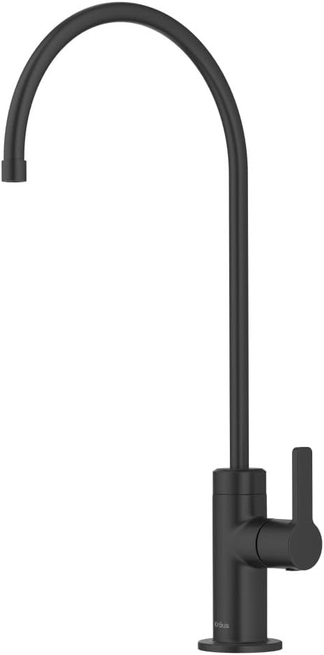KRAUS Oletto Single Handle Drinking Water Filter Faucet for or Water Filtration System in Matte Black, FF-103MB