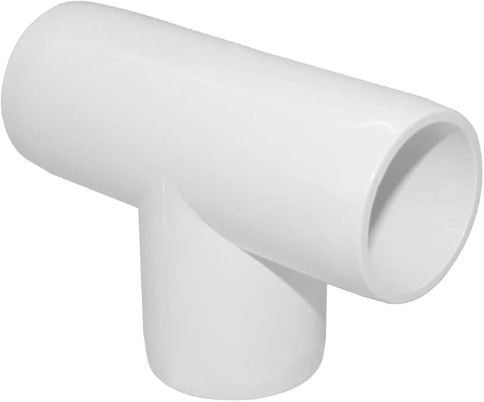 3/4 Inch Tee PVC Fitting 3 Way Connector, Furniture Grade Corner Fittings for DIY Building Furniture Greenhouse Shed Pipe Fittings Tent Connection (Pack of 8)