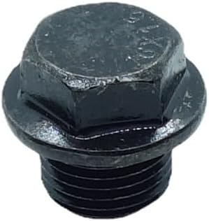 M16X1.5 Plug Metric Male Thread Hex Head Pipe Plug with Flange Black Carbon Steel Fitting for Terminate Pipe Ends 1 Piece