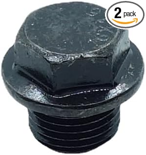 M16X1.5 Plug Metric Male Thread Hex Head Pipe Plug with Flange Black Carbon Steel Fitting for Terminate Pipe Ends 2 Pcs