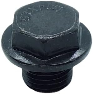 M14X1.5 Plug Metric Male Thread Hex Head Pipe Plug with Flange Black Carbon Steel Fitting for Terminate Pipe Ends 2 pcs