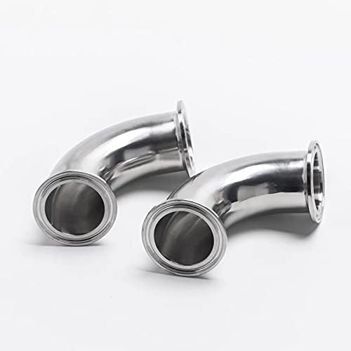 Beduan Elbow 90 Degree 1" Tube OD Stainless Steel 1.5" Tri Clamp Sanitary Pipe Fitting (Ferrule OD 50.5mm)