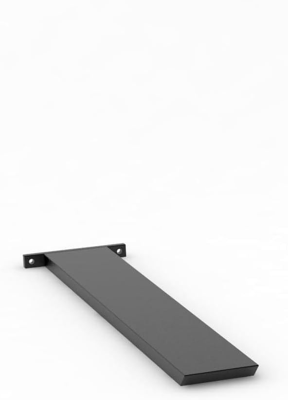 Iron Supports Hidden Island Countertop Support Bracket - Heavy Duty Brackets for Granite Countertops - Steel Kitchen Island Support Brackets (Matte Black - 16 Inch)