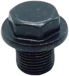 M12X1 Plug Metric Male Thread Hex Head Pipe Plug with Flange Black Carbon Steel Fitting for Terminate Pipe Ends 2 pcs