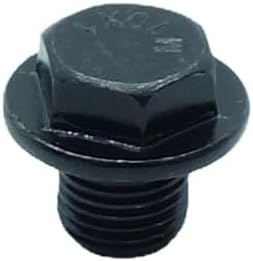 1 Piece M10X1 Metric Male Thread Hex Head Plug with Flange Black Carbon Steel Socket Pipe Fitting for Terminate Pipe Ends ﻿