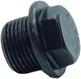 M20X1.5 Plug Metric Male Thread Hex Head Pipe Plug with Flange Black Carbon Steel Fitting for Terminate Pipe Ends 2 pcs