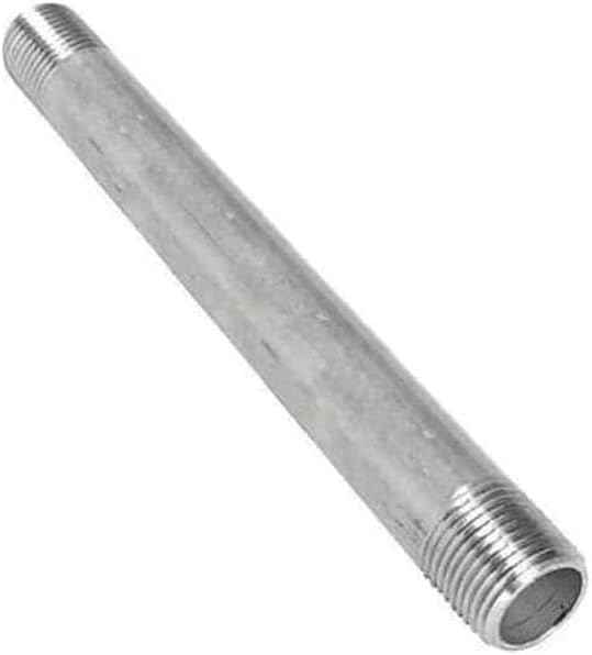 3/8" x 48" 304 Stainless Steel Schedule 80 S80 Nipple Threaded Both Ends TBE Seamless