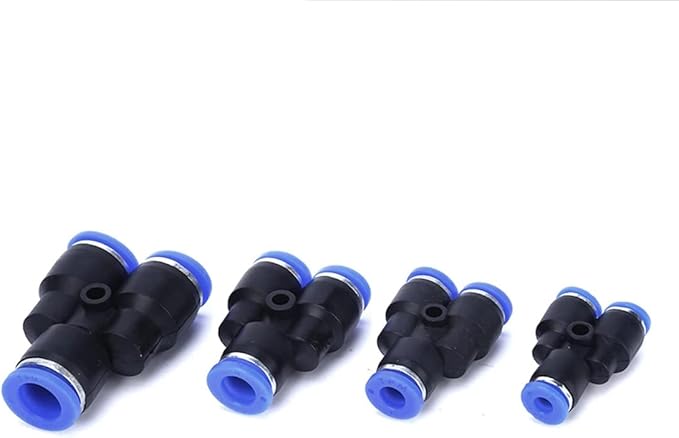 1/4" OD Push to Connect Y Spliter 3 Way Wye Quick Push Lock Adapter (Pack of 10)
