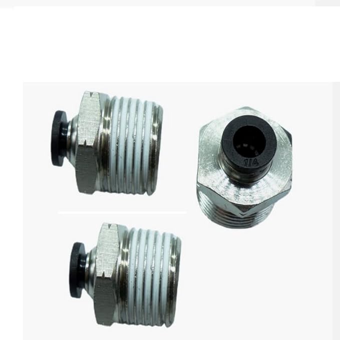 CDQBWQDJT 5 Pcs Pneumation Fitting 1/4" Tube OD Push To Connect X 1/2 NPT Pipe Male Connector