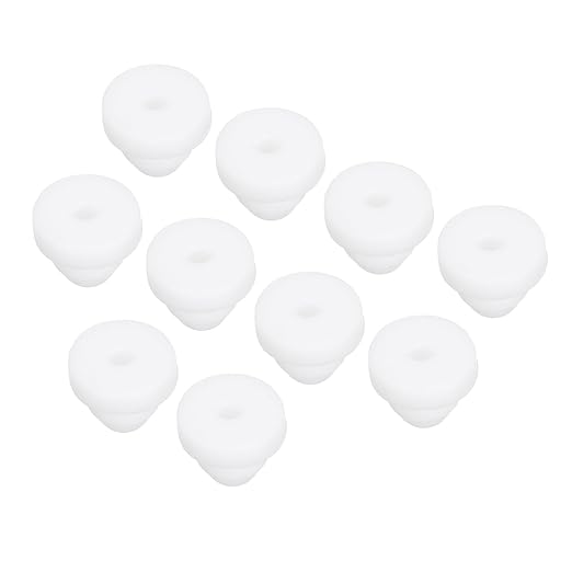 MECCANIXITY 20Pcs Snap Rubber Grommet Plug Mount Dia 5mm ID 2.5mm Narrow Groove Width 1.5mm Seal Anti-Scratch for Electrical Box Cable Pipes White