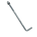 Sandbaggy 3/4" x 18" Threaded Concrete Anchor L-Bolts (Nuts & Washers Included) - Hot Dipped Galvanized - Sill Plate, Base Plate, Masonry, Wood, Cement Anchors, J Bolt (40, 3/4" x 18")