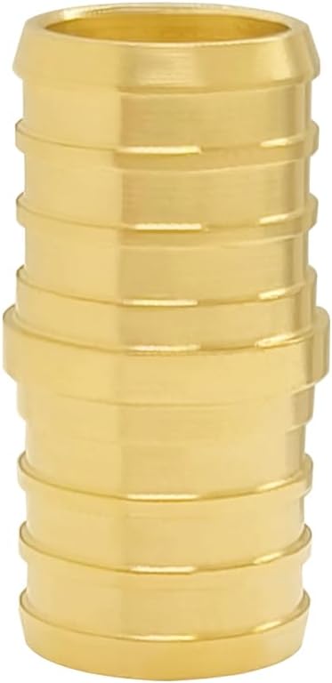 Hooshing 30PCS PEX Fittings Combo 3/4 Inch Straight Coupling(10) 90 Degree Elbow (10) PEX Tee (10) Brass Barb Crimp Pipe Plumbing Hose Fittings