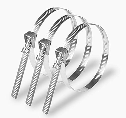 Stainless Steel Hose Clamp 0.5x32 inch Extra Long 25 pcs Adjustable Worm Gear Pipe Clamps Air Ducting Clamp for Plumbing, Automotive And Mechanical Applications (0.5x32 inch)