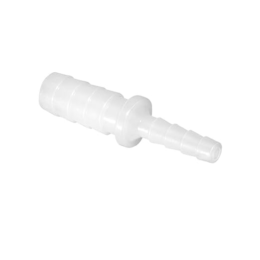 Quickun Plastic Hose Barb Reducer Fitting 1/4" to 3/16" Barbed Reducing Union Adapter Splicer Mender Joint Fitting (Pack of 2)