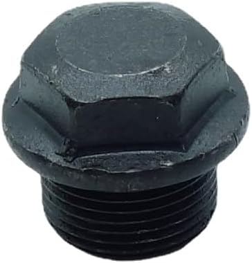 1 Piece M22X1.5 Metric Male Thread Hex Head Plug with Flange Black Carbon Steel Socket Pipe Fitting for Terminate Pipe Ends