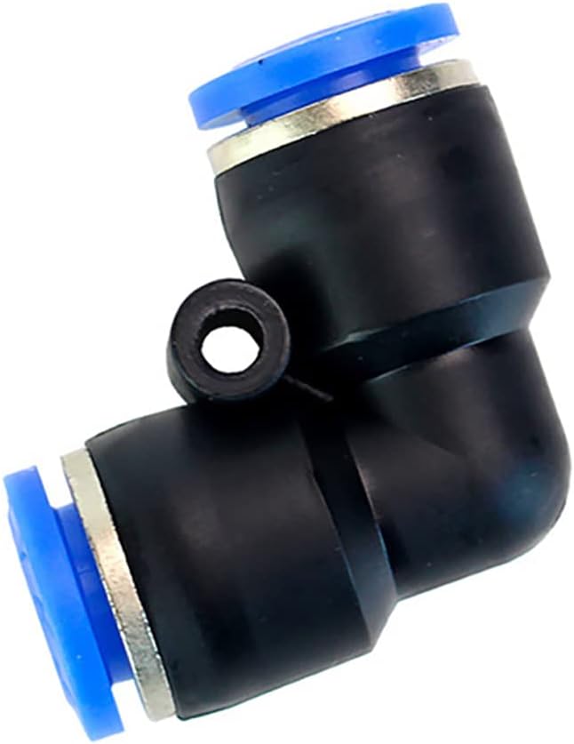 Elbow Push to Connect Fitting, 1/4" OD Pneumatic Air Line 90 Degree Quick Push Lock Adapter (Pack of 10)