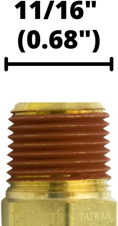 1/2" Push-in Air Brake x 3/8" NPTF Male Brass D.O.T Fitting | 31868-08-06