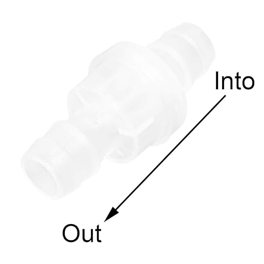 JoyTube 12 Packs Check Valve 1/2” (12MM) One-Way PVDF Plastic Hose Barb for Liquid Air