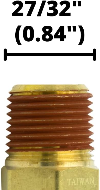 1/2" Push-in Air Brake x 1/2" NPTF Male Brass D.O.T Fitting (5-PACK) | 31868-08-08