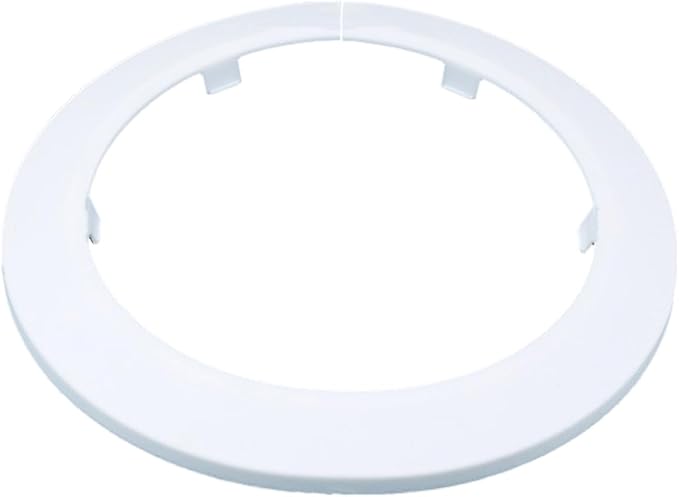 160mm Pipe Cover Decoration; Fit 6.29" Outer Diameter Pipe/Hole; White PP Plastic Escutcheon Collar; Snap-on Water Escutcheon Plate for Bathroom Kitchen Wall Tube Decor 1Piece