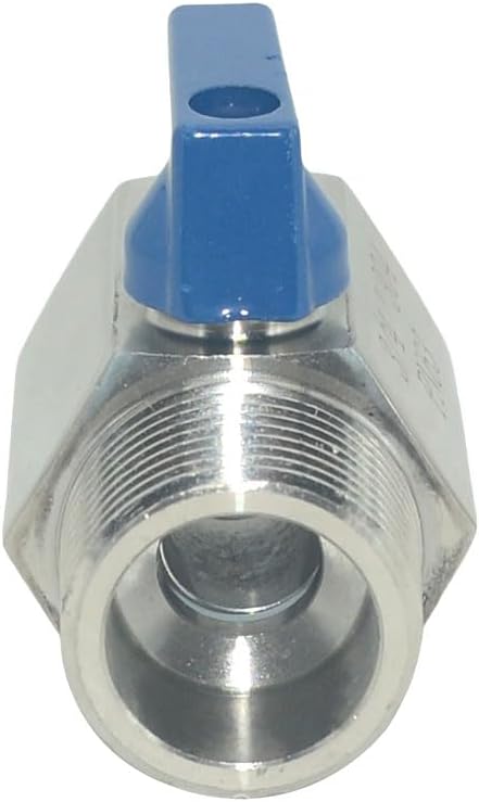 2 Pack Mini Ball Valve, Stainless Steel Female x Male NPT Thread Shut-Off Valve (3/4")