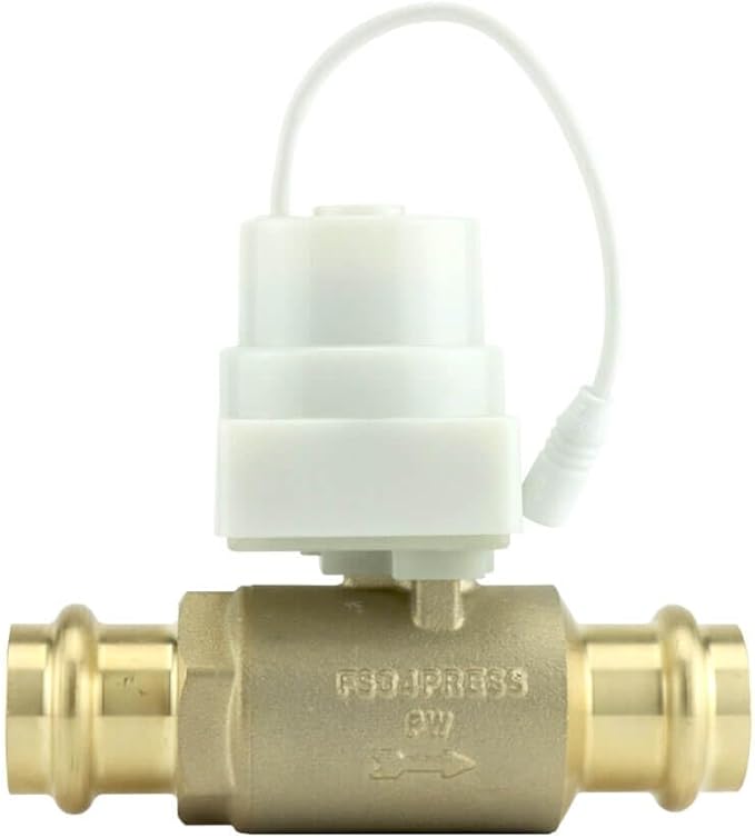 FloodStop Water Heater Leak Detector Kit with Automatic Water Shut-Off and Visual/Audible Alarms, 3/4" Press x Press