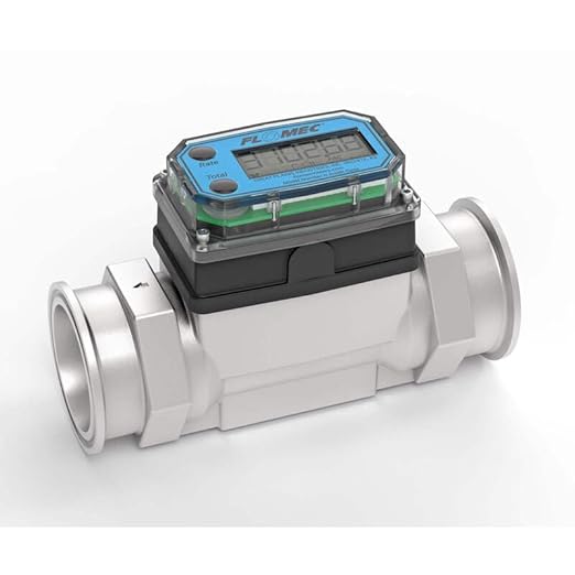 G2 Series High-Temp Turbine Flow Meter, 1-1/2 Inch Pipe Size, 2 Inch Tri-Clamp Fitting (G2S15TH9GMX)