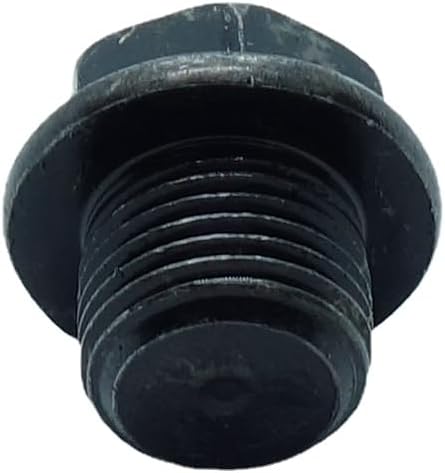 M16X1.5 Plug Metric Male Thread Hex Head Pipe Plug with Flange Black Carbon Steel Fitting for Terminate Pipe Ends 1 Piece