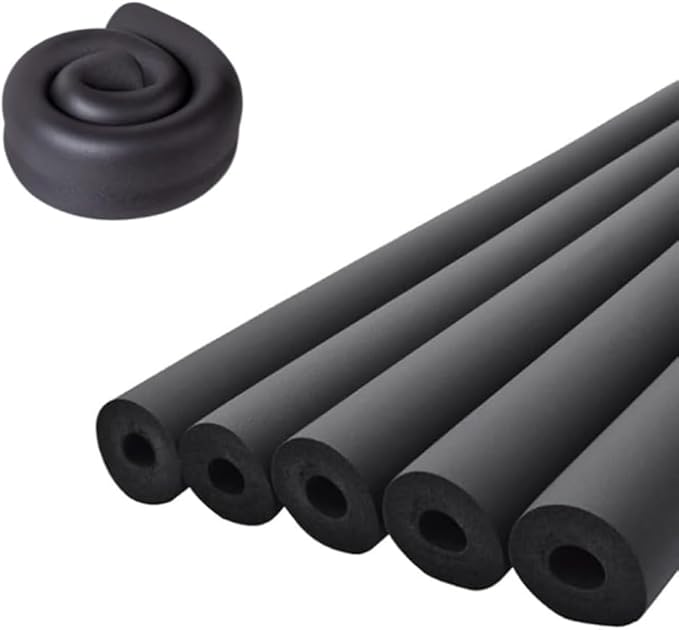 2pcs Pipe Insulation Foam Tube 3/8" ID*3/8" Foam Tubing Black Pipe Cover Heat Preservation for Outdoor Water Pipe Insulation,AC Unit, Guitar Stands, Exercise Machine Handle and Roof Rack Etc