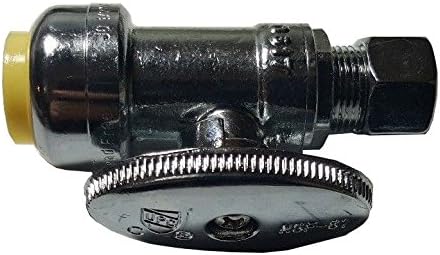 10 Pcs. XFITTING 1/2" Push Fit X 3/8" OD Compression Valve with Metal Handle, Lead Fee Brass