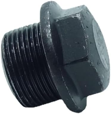 M24X1.5 Plug Metric Male Thread Hex Head Pipe Plug with Flange Black Carbon Steel Fitting for Terminate Pipe Ends 1 Piece