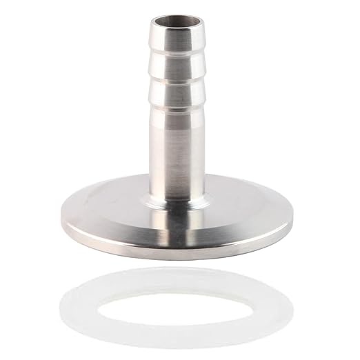 1.5" Tri Clamp to 1" Barb Fitting Stainless Sanitary Home Brew Adapter (Ferrule OD 50.5mm)