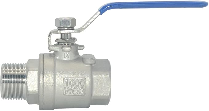 DAN SPEED Full Port Ball Valve Male x Female S304 Stainless Steel Heavy Duty for Water, Oil, and Gas,1000WOG (3/4inch)