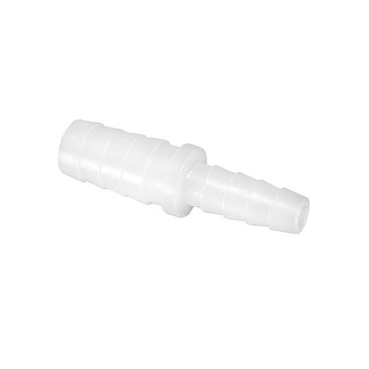 Quickun Plastic Hose Barb Reducer Fitting 5/16" to 1/4" Barbed Reducing Union Adapter Splicer Mender Joint Fitting (Pack of 2)