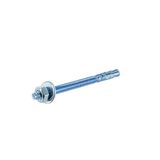 Conquest Zinc Plated Carbon Steel Concrete Wedge Anchors 1/4" x 3 1/4" - Heavy Duty Anchor Bolts for Interior Dry Environments and General Purpose Use (25 Pack)