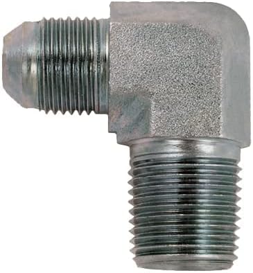 90 Degree Flared Tube Elbow 3/4" JIC Male x 3/4" NPTF Male Pipe Corner Hydraulic Fitting | 2501-12-12