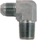 90 Degree Flared Tube Elbow 5/16" JIC Male x 1/8" NPTF Male Pipe Corner Hydraulic Fitting | 2501-05-02