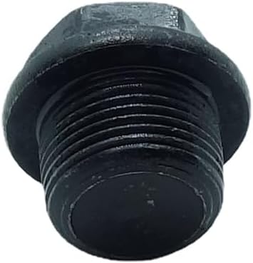 M22X1.5 Plug Metric Male Thread Hex Head Pipe Plug with Flange Black Carbon Steel Fitting for Terminate Pipe Ends 2 Pcs ﻿