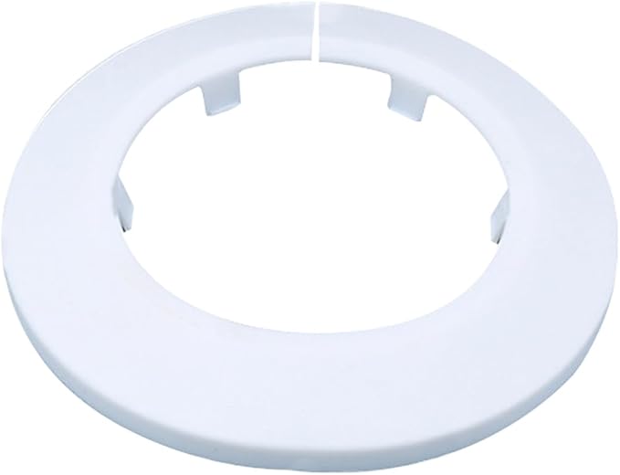 63mm Pipe Cover Decoration; Fit 2.48" Outer Diameter Pipe/Hole; White PP Plastic Escutcheon Collar; Snap-on Water Escutcheon Plate for Bathroom Kitchen Wall Tube Decor 1 Piece
