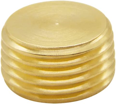 Hooshing 3/8" NPT Brass Pipe Plug Counter Sunk Internal Hex Thread Socket Pipe Plug, 5 Pack